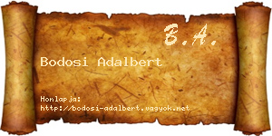 Bodosi Adalbert névjegykártya
